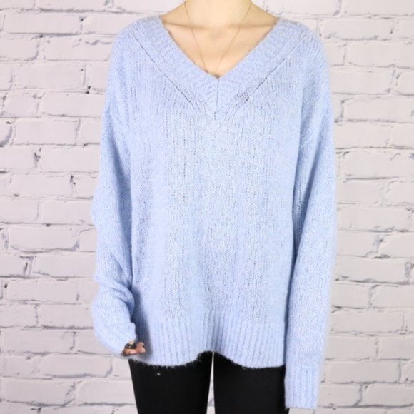 NWT Hudon's Bay wool blend baby blue sweater c2 - Picture 3 of 7